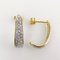 18K Yellow Gold Earrings Embellished with Diamonds, Set of 2 4