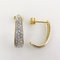 18K Yellow Gold Earrings Embellished with Diamonds, Set of 2, Image 4