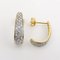 18K Yellow Gold Earrings Embellished with Diamonds, Set of 2 1
