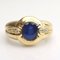 18 Carat Yellow Gold Ring with Sapphire and Diamonds 5