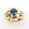 18 Carat Yellow Gold Ring with Sapphire and Diamonds 4