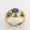 18 Carat Yellow Gold Ring with Sapphire and Diamonds 1