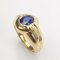 18 Carat Yellow Gold Ring with Sapphire and Diamonds 2