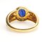 Ring aus 18 Karat Gelbgold mit Saphir und Diamanten 6