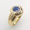 18 Carat Yellow Gold Ring with Sapphire and Diamonds 3