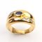 18 Carat Yellow Gold Ring with Sapphire and Diamonds 1