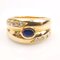 Ring aus 18 Karat Gelbgold mit Saphir und Diamanten 5