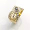 Anello in oro giallo 18 carati con zaffiro e diamanti, Immagine 5