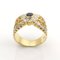 18K Yellow Gold Ring with Sapphire and Diamonds, Image 6