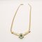 18K Yellow Gold Necklace with Emeralds and Diamonds 1