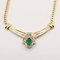 18K Yellow Gold Necklace with Emeralds and Diamonds 7