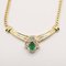 18K Yellow Gold Necklace with Emeralds and Diamonds, Image 7