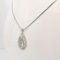 Necklace with Pendant in 18 Carat White Gold with Aquamarine 3