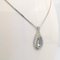 Necklace with Pendant in 18 Carat White Gold with Aquamarine 4