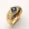 18K Yellow Gold Ring with Sapphires and Diamonds 3