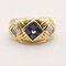 18K Yellow Gold Ring with Sapphires and Diamonds, Image 5