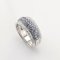 18 Carat White Gold Ring with Sapphires and Diamonds 5