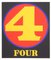 Robert Indiana, Number 4, 1968, Sérigraphie Originale en Couleur sur Papier 1