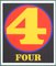 Robert Indiana, Number 4, 1968, Sérigraphie Originale en Couleur sur Papier 2