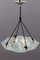 Lampe à Suspension Art Déco en Verre Blanc par Loys Lucha, France, 1930s 10