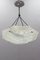 French Art Deco White Glass Pendant Light by Loys Lucha, 1930s 11