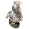 Estatua italiana moderna en forma de gallo de cerámica gris y madera, años 80, Imagen 1