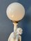 Vintage Art Deco Porcelain Female Figure Table Lamp with Glass Shade, Image 10