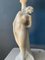 Vintage Art Deco Porcelain Female Figure Table Lamp with Glass Shade, Image 8