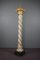 Wooden Marbled Column Candlestick, Image 1