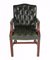 Deep Button Gainsborough Armchair in Leather, Image 1