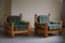 Swedish Modern Brutalist Lounge Chairs in Solid Pine, 1970s, Set of 2 11