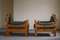 Swedish Modern Brutalist Lounge Chairs in Solid Pine, 1970s, Set of 2 14