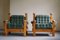 Swedish Modern Brutalist Lounge Chairs in Solid Pine, 1970s, Set of 2 12