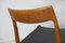 Teak Model 77 Chairs by Niels Otto Møller for J.L. Møller, 1970s, Set of 3, Image 6