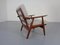 Teak GE-270 Armchair by Hans J. Wegner for Getama, 1950s 10