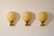 Vintage Art Deco Style Wall Lights, 1960s, Set of 3 1