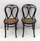 Chaises Courbées en Hêtre et Paille attribuées à Thonet, Vienne, 1890s, Set de 2 1