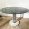 Italian Round Dining Table with Smoking Glass Top & Marble Base 2