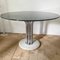 Italian Round Dining Table with Smoking Glass Top & Marble Base 4