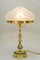 Historistische Tischlampe mit geschliffenem Glasschirm, 1890er 5