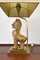 Asian Gold Brass Gilt Foo Dogs Table Lamps, 1960s, Set of 2, Image 9