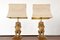 Asian Gold Brass Gilt Foo Dogs Table Lamps, 1960s, Set of 2, Image 2