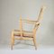 Armchair in Beech & Paper Cord, Scandinavia, 1950s 3