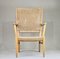 Armchair in Beech & Paper Cord, Scandinavia, 1950s 2