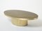 Large Oval Oxidized Brass Coffee Table by Isabelle and Richard Faure, 1970s 11