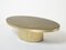 Large Oval Oxidized Brass Coffee Table by Isabelle and Richard Faure, 1970s, Image 11