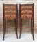 Early 20th Century French Bedside Tables in Marquetry & Bronze with Iron Details, Set of 2 14