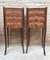 Early 20th Century French Bedside Tables in Marquetry & Bronze with Iron Details, Set of 2 4