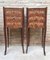 Early 20th Century French Bedside Tables in Marquetry & Bronze with Iron Details, Set of 2, Image 4