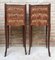 Early 20th Century French Bedside Tables in Marquetry & Bronze with Iron Details, Set of 2 1